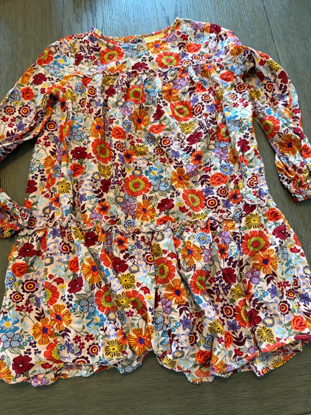 Thereabouts girls boho dress featuring a mellow rose floral ruffle tiered design
